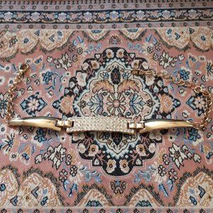 Bracelet - 18k Yellow GP with sparkling white Cubic Zirconia - Lobster Clasp